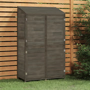 Casetta da giardino 102 x 52 x 174,5 cm in legno massello di abete antracite 02_0044046