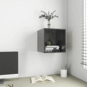 Mobile a Muro Grigio Lucido 37x37x37 cm in Legno Multistrato 805468