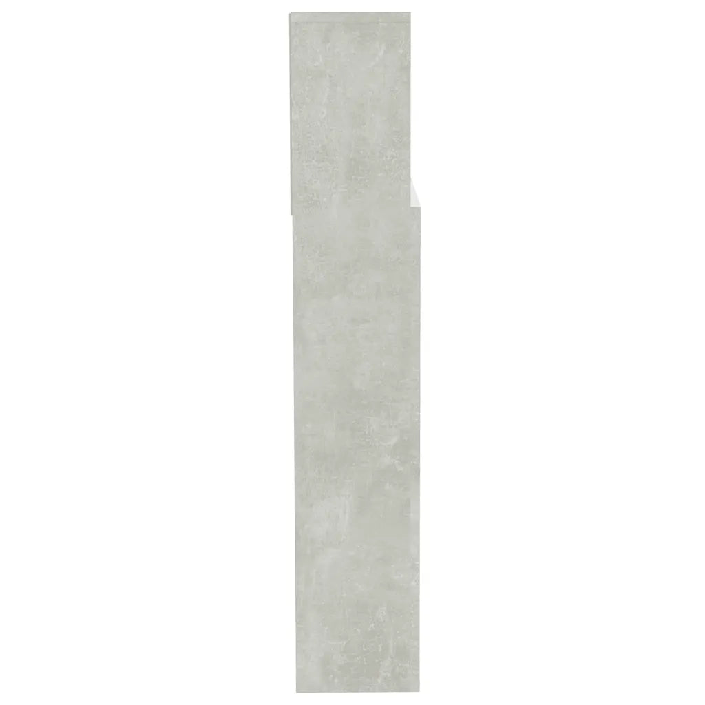 Testiera con Contenitore Grigio Cemento 200x19x103,5 cm cod mxl 76098