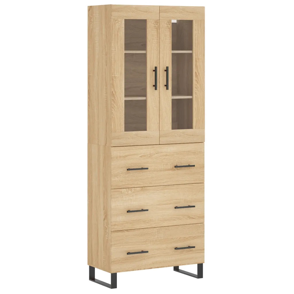 Credenza Rovere Sonoma 69,5x34x180 cm in Legno Multistrato 3198428