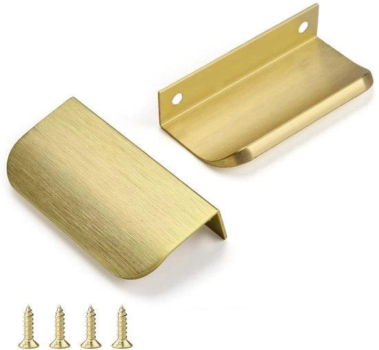 Greppini per mobili nascosti in bron dorato 80 mm