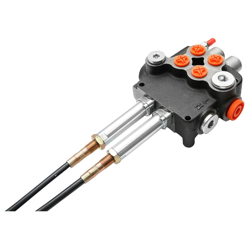 DISTRIBUTORE OLEODINAMICO 2 leve, lunghezza cavo 2m pressione 250 bar portata 80L/min