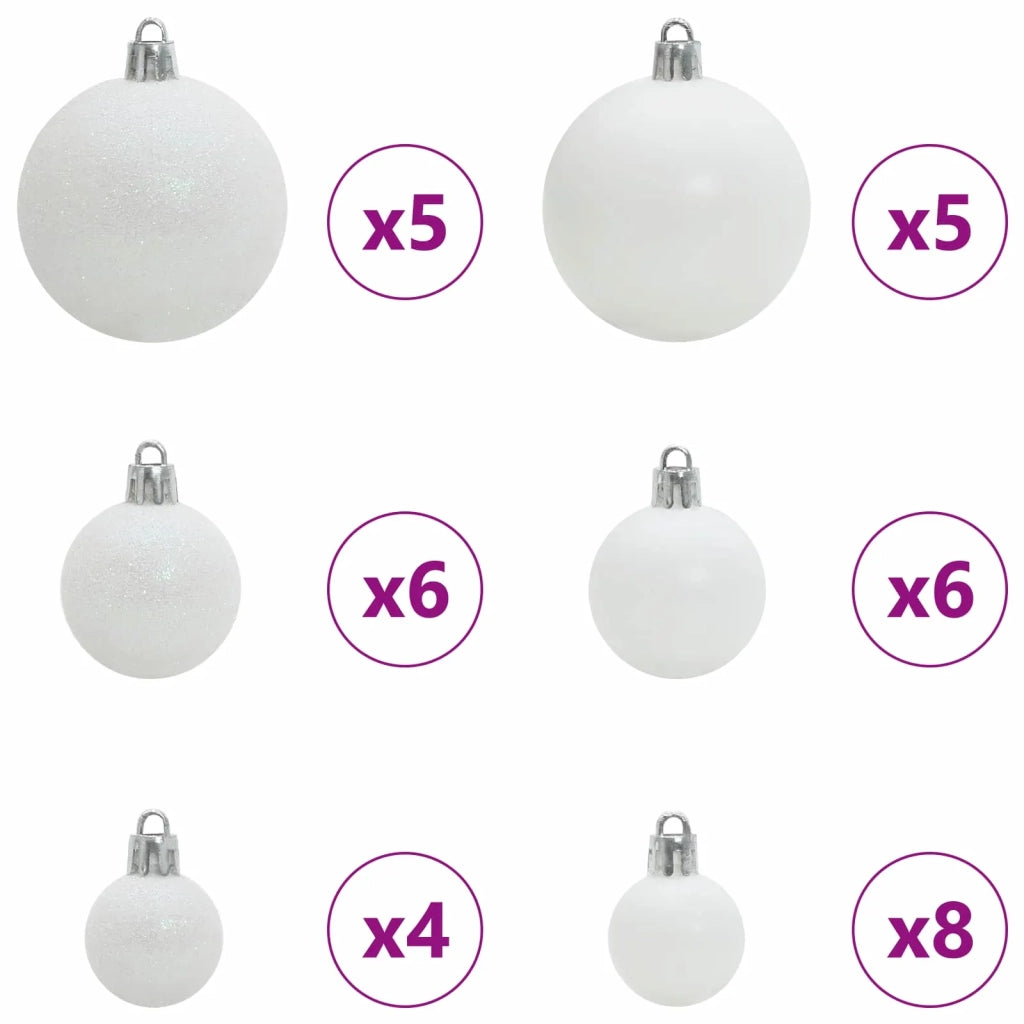 Albero di Natale Artificiale-Albero Natalizio Bianco 120 cm PVC e Acciaio 407119