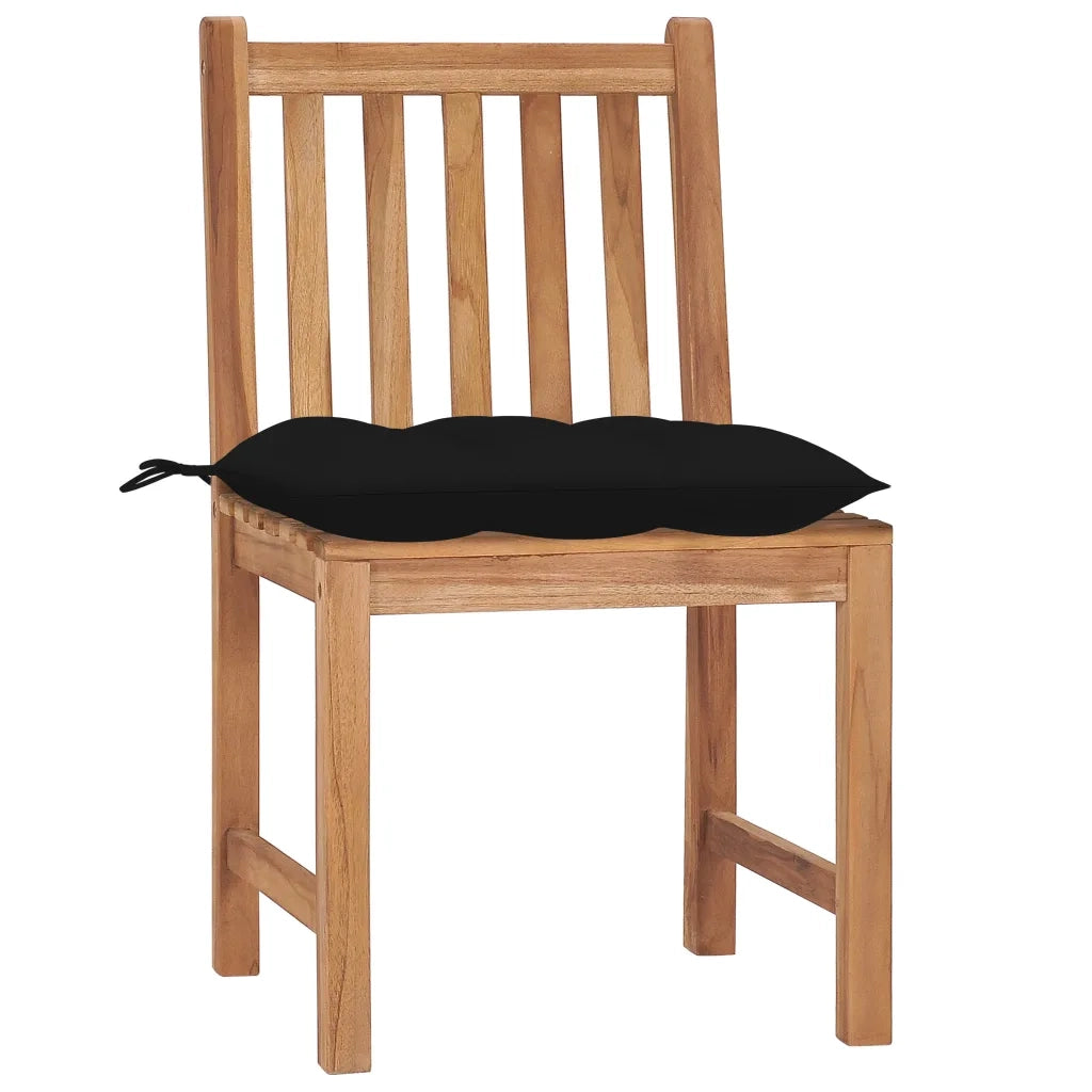 Sedie da Giardino 6 pz con Cuscini in Legno Massello di Teak 3073137