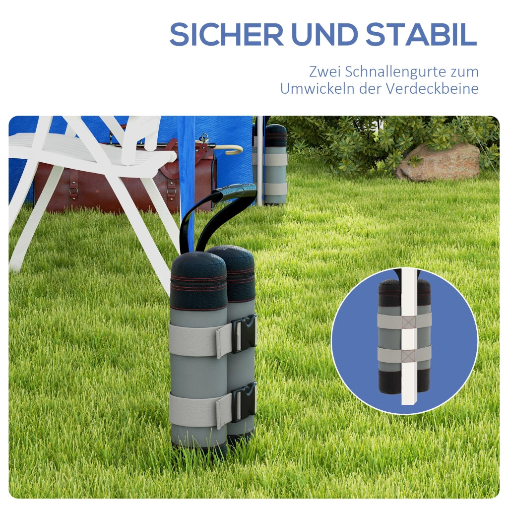 Sacco di sabbia per gazebo ¨C zephmum ¨C 4 pezzi, 48 kg, nero