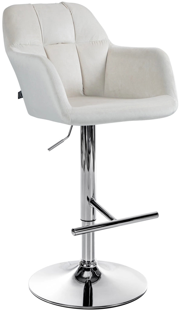 Barhocker Natoma Samt chrom