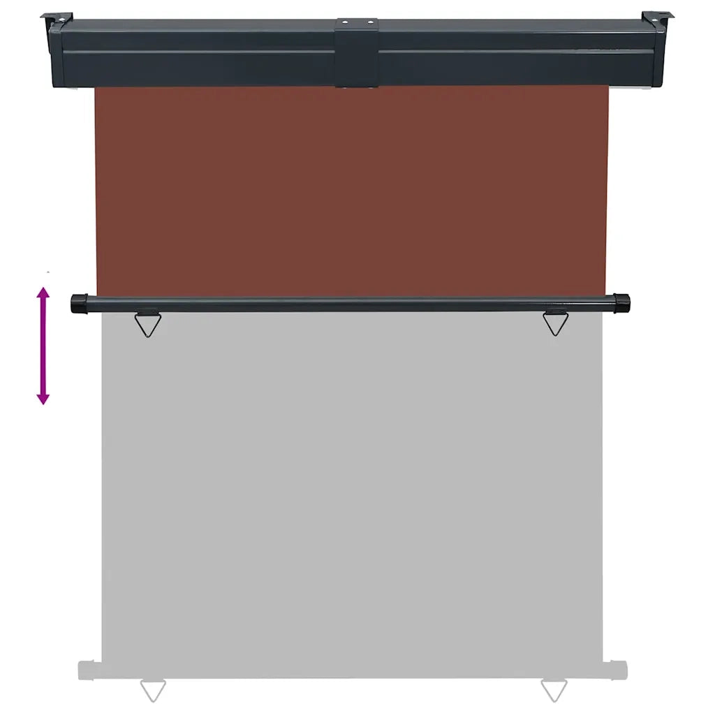 Tendalino Laterale per Balcone-Tenda da Sole Laterale per Patio 145x250 cm Marrone
