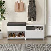 Mobile Portascarpe Nuri, Scarpiera 8 Paia, 120x41x51h cm Bianco