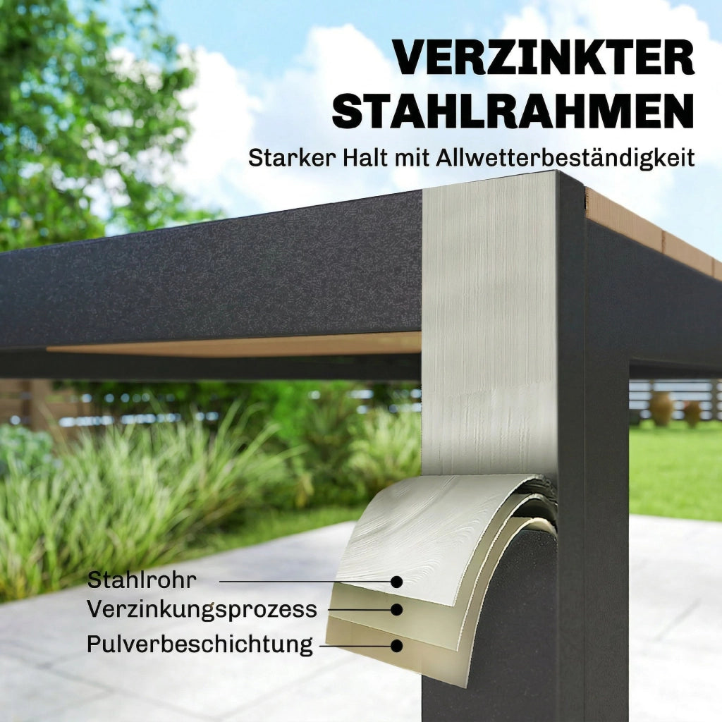 Set Tavolo e Sedie da Giardino ¨C zephmum ¨C 7 Pezzi in Legno con Cuscini