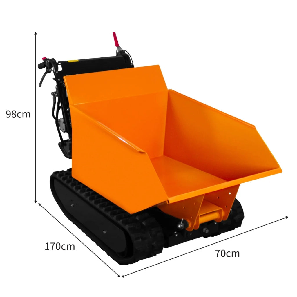 Dumper Cingolato con cassone ribaltabile idraulico 500 kg di carico utile 270cc 9CV