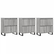 Credenze 3 pz | Madia | Buffet da pranzo | Armadio da pranzo Grigio Sonoma in Legno Multistrato