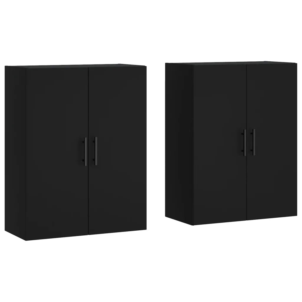 Mobili a Parete 2 pz Neri 69,5x34x90 cm 3195644