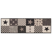 Tappeto da Cucina stelle grigie 150 x 45 cm 100% Poliammide 42045740