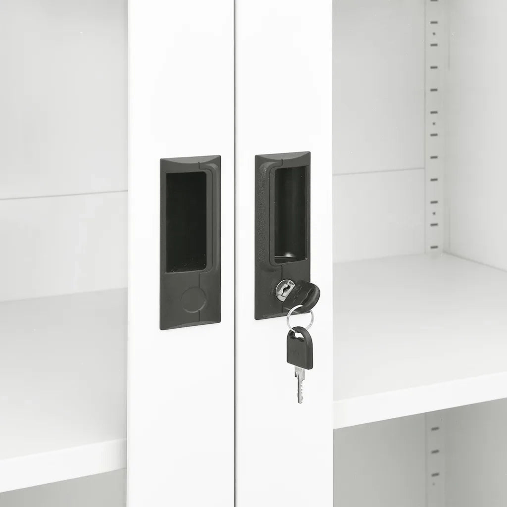 Armadio per Ufficio Bianco 90x40x180 cm in Acciaio cod mxl 39955