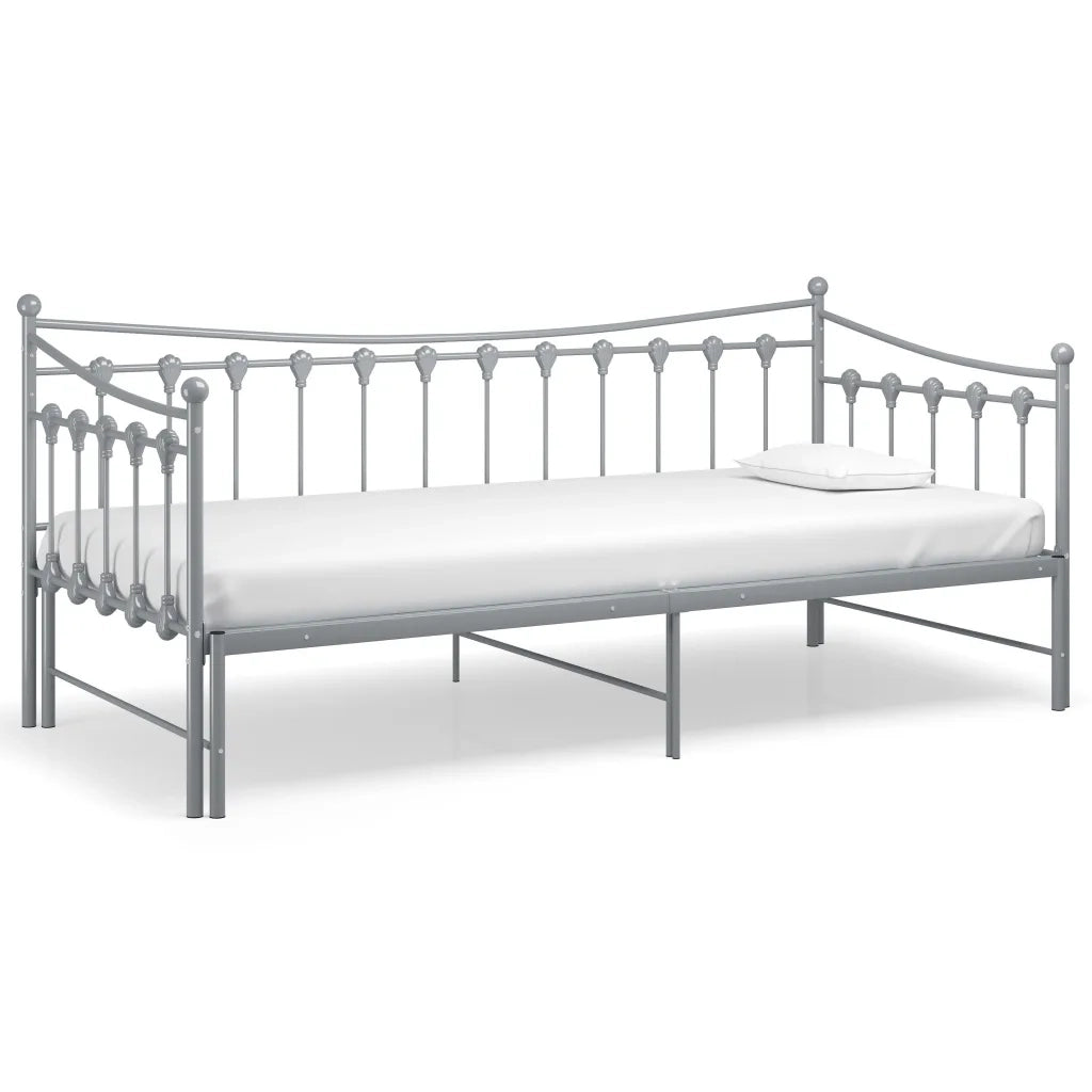 Telaio Divano Letto Estraibile Grigio in Metallo 90x200 cm 324760