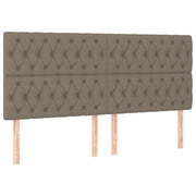 Testiera | Testata per letto tortora 180x7x118/128 cm in tessuto