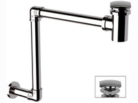 Sifone salvaspazio con piletta click-clack quadra