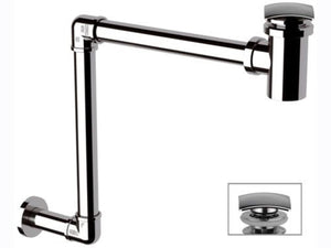 Sifone salvaspazio con piletta click-clack quadra