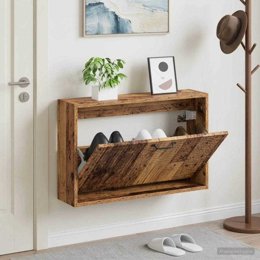 Mobiletto per Scarpe da Muro HAARLEM 71 x 17 x 43 cm 896853