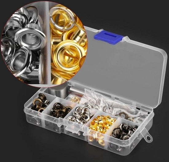 Set di Grommet Metallico per Lavatrice - Kit per Accessori di Abbigliamento - Manutenzione di Pelli e Calzature - 5mm*220