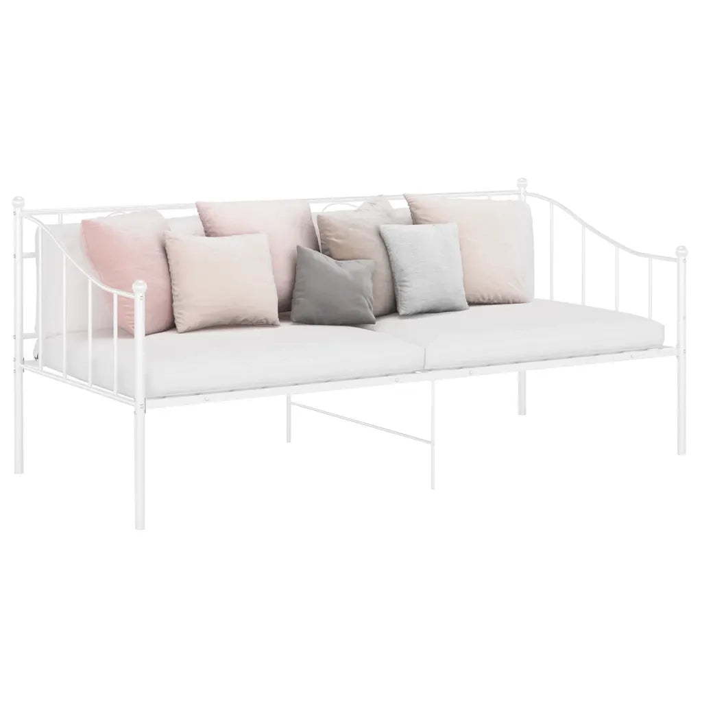 Telaio Divano Letto Bianco in Metallo 90x200 cm 324774