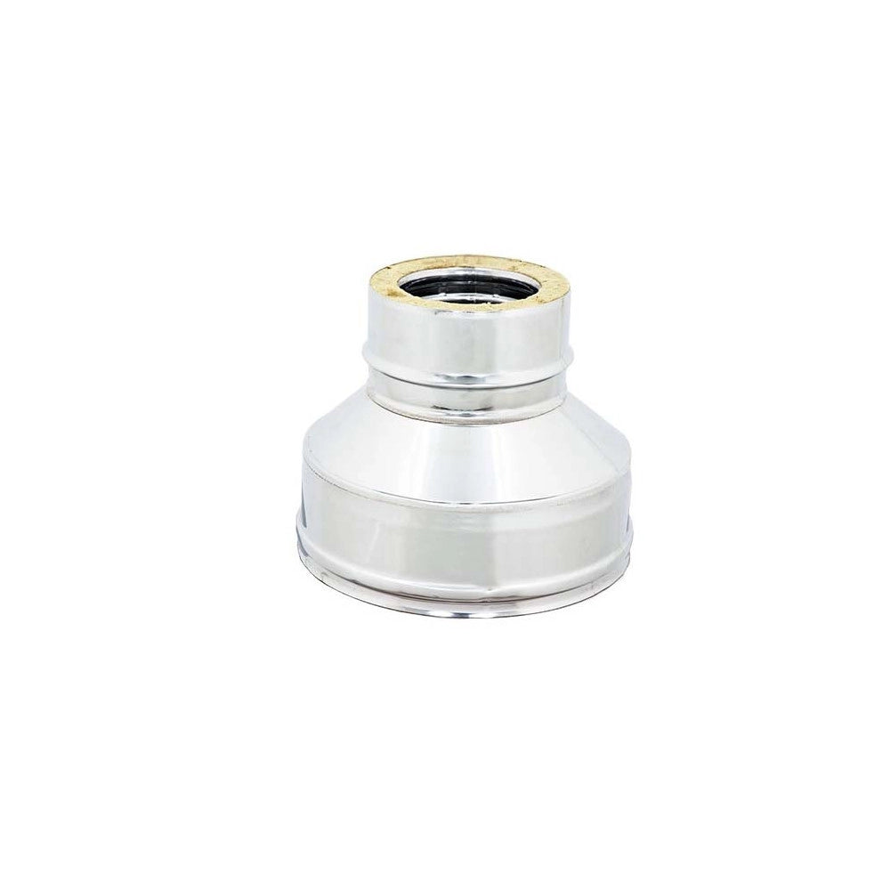 Riduzione inox doppia parete da di 180 - de 230 mm a di 150 - de 200 mm