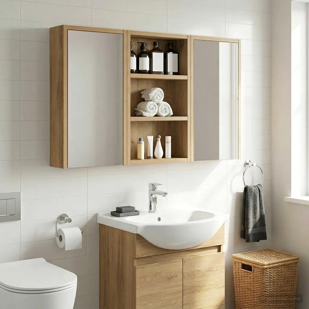 Armadio da bagno a muro Rovere Artigianale 30 x 10 x 50 cm 889318