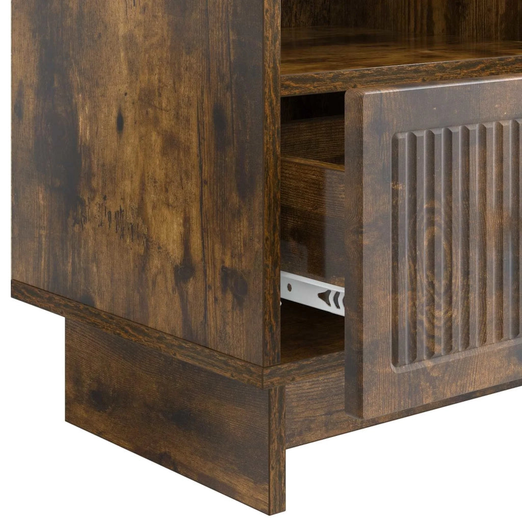 Mobile TV Rovere Fumo 102 x 34,5 x 50 cm Legno ingegnerizzato