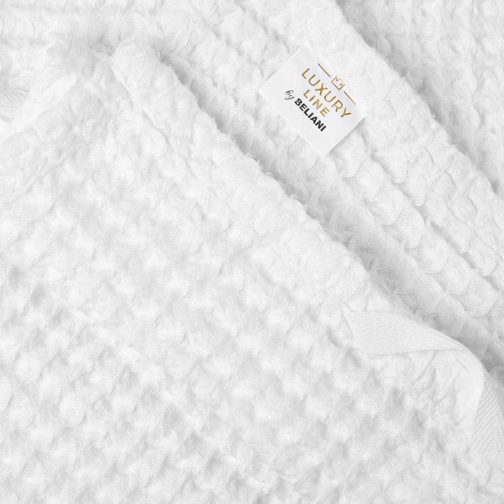 Set di 9 asciugamani da bagno e tappetino da bagno per ospiti in cotone bianco Zero Twist