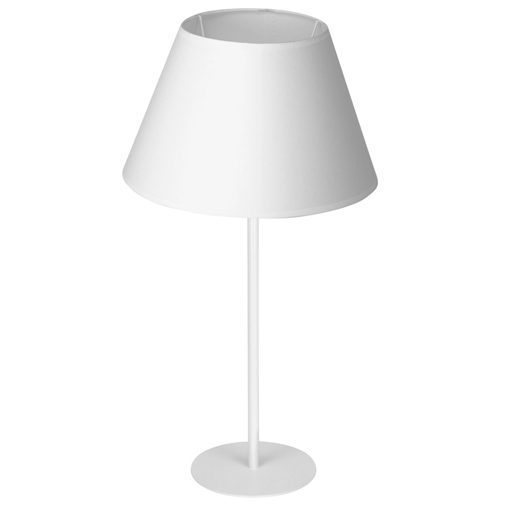 Lampada da tavolo bianca 56cm paralume conico Arden E27 Luminex