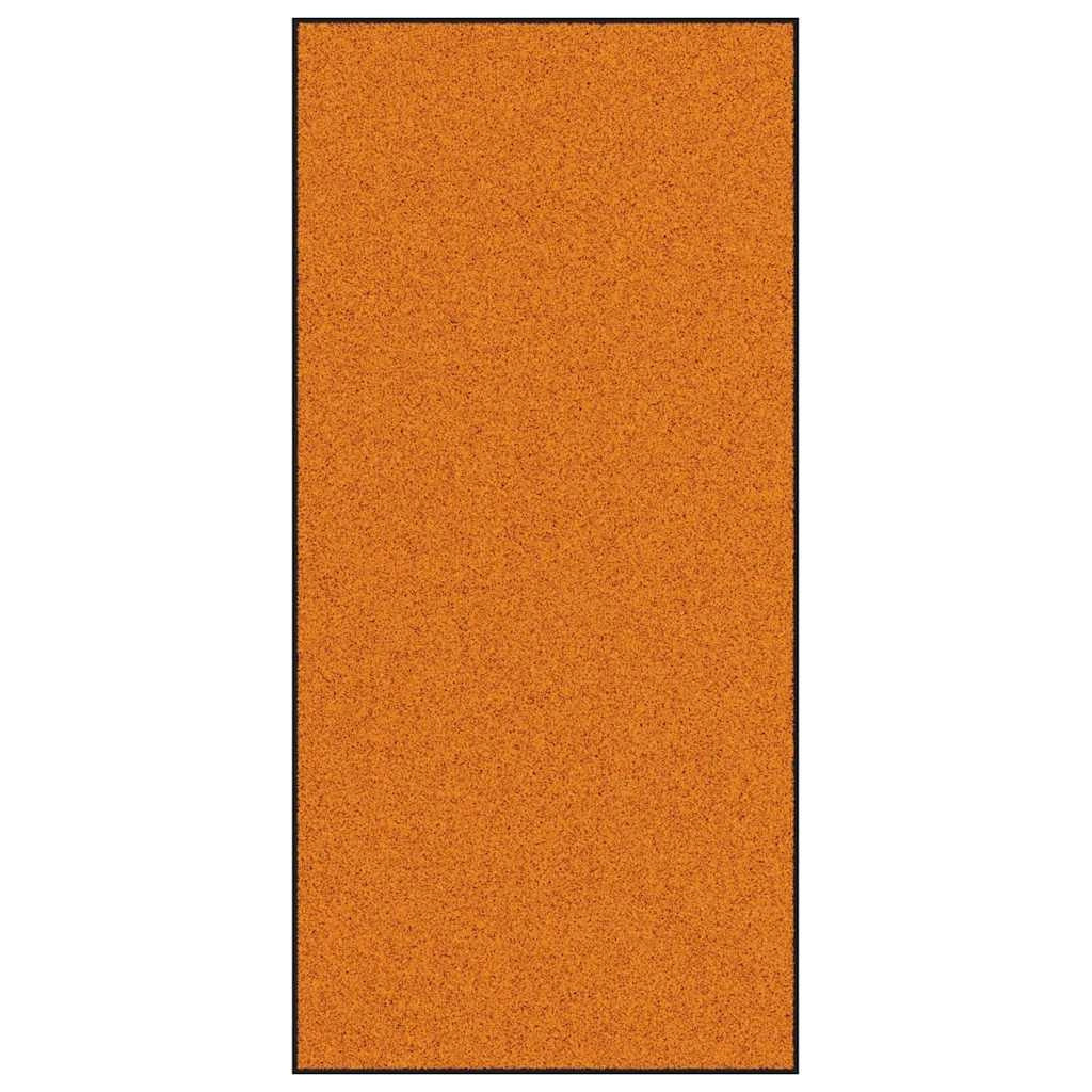 Zerbino d'ingresso moderno rettangolare 120 x 250 cm antiscivolo per interni/esterni in poliammide arancione 02_0057947