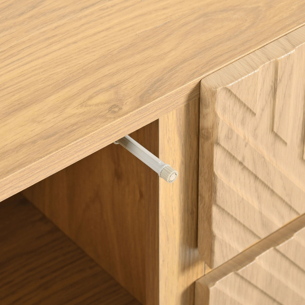 Madia moderna 140 cm con 2 ante e 3 cassetti naturale