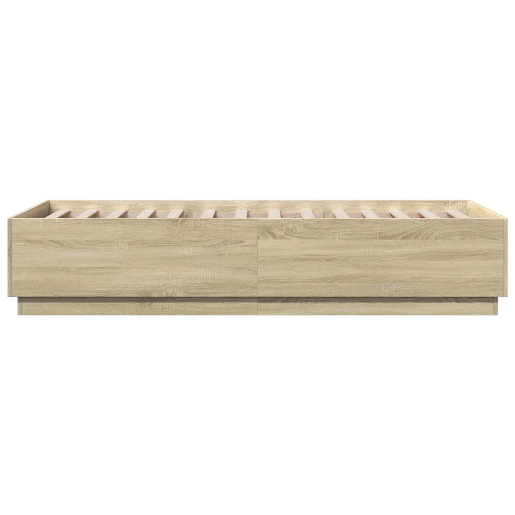 Letto con LED Rovere Sonoma 80 x 200 cm Legno ingegnerizzato 3429566