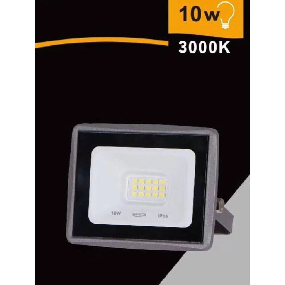 Trade Shop - Faretto Led Faro 10watt 900 Lm Ip65 Grigio Luce Naturale Calda Fredda Ek02-10w-g -