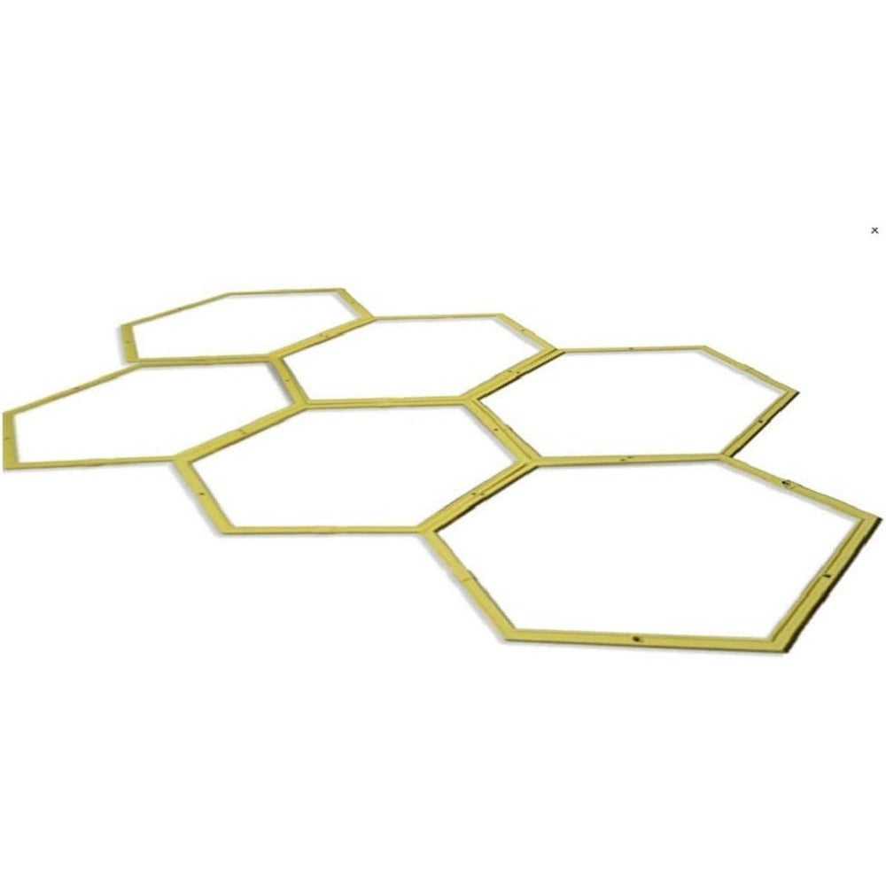 Trade Shop - Set 6pz Cerchi Esagonali Per Allenamento Agilità Esercizi Palestra Ostacoli 40cm -