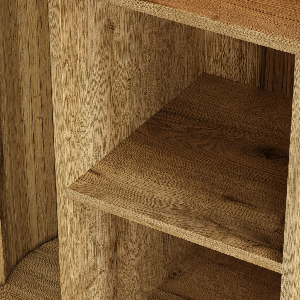 Credenza con 2 cassetti e ripiani regolabili - per soggiorno - in MDF - 140x40x79.5 cm