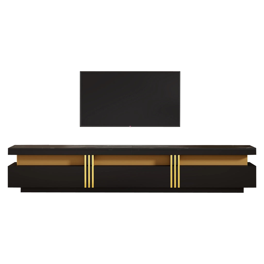 Mobile TV Lowboard con Cassetti ¨C MINIMAL ¨C Effetto Marmo, 200x40x42 cm