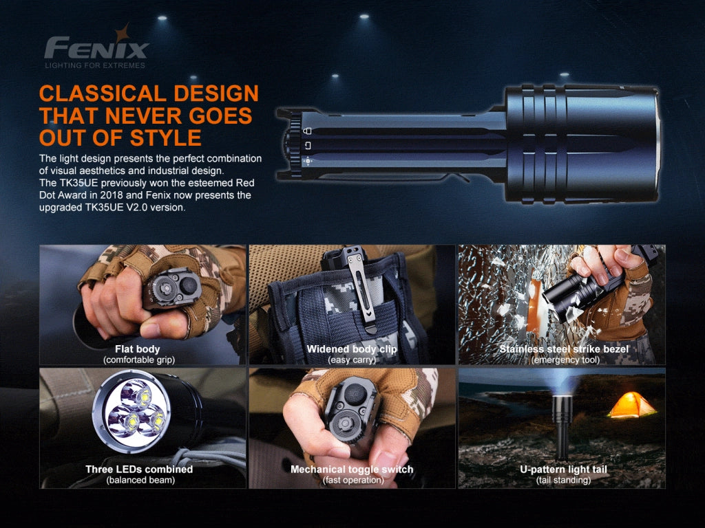 Torcia LED FENIX TK35 V2.0 5000 lumen 400 metri