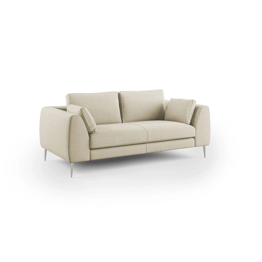 Plano Divano moderno in microfibra tecnica smacchiabile T11 196 cm panna