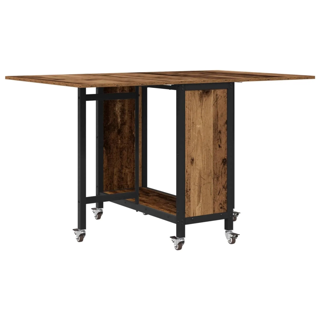 Tavolo da pranzo pieghevole con ruote 130 x 80 x 76,5 cm