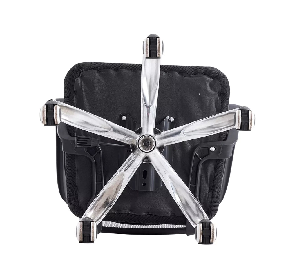 FENIXSHOP24 Sedia Ufficio Ergonomica, in rete traspirante, Supporto Lombare, Regolazione in Altezza e reclinabile Poltrona girevole con ruote – Nera - HLD-9090