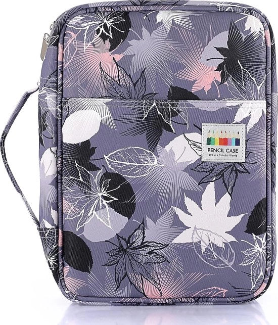 Penetui con 220 pennarelli, organizzatore, regalo per famiglia e amici, contenitore per pennarelli, organizzatore per pennarelli con grande capacità e supporto per scuola, ufficio, viaggio, grigio, moda