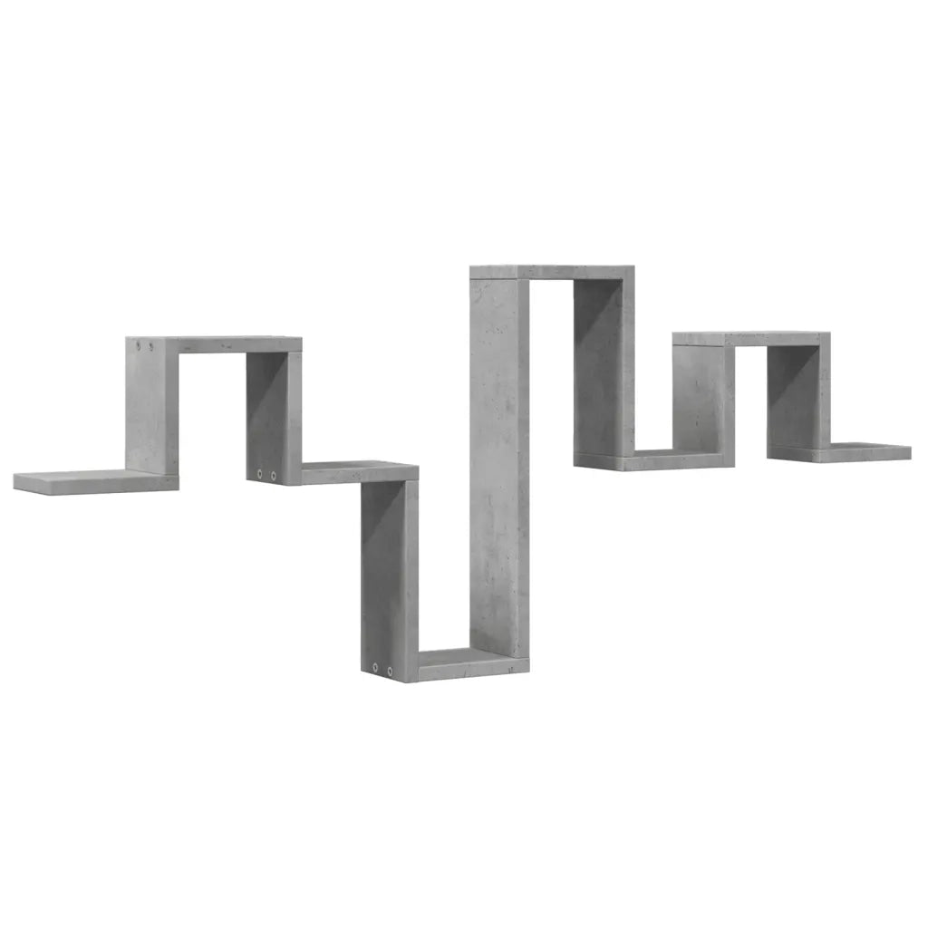 Scaffale a Muro | Mensola a parete Grigio Cemento 104,5x10x43 cm Legno Multistrato