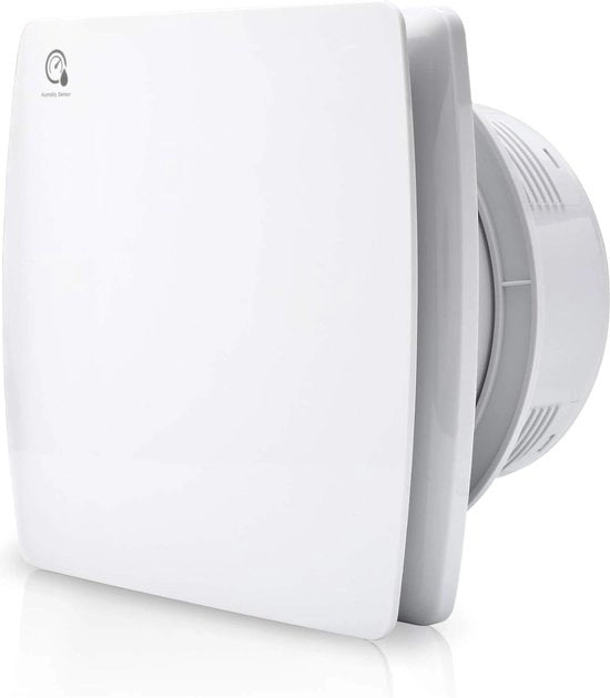 Ventilatore per bagno - sensore di umidità con ritardatore di tempo CE ventilatore Ø100mm con valvola di riflusso per ventilatore a parete
