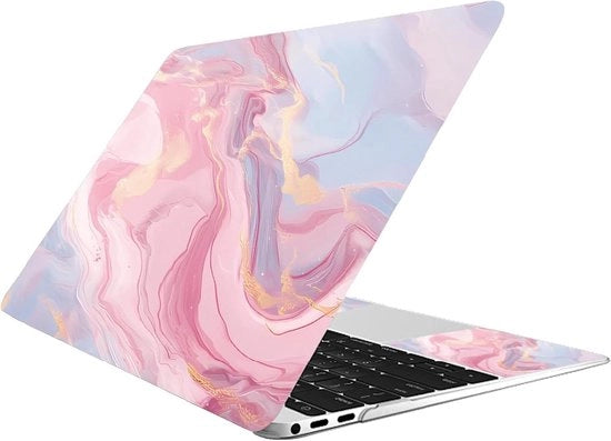 Pelle per laptop in marmo rosa - 12 a 15,6 pollici, impermeabile e resistente ai graffi