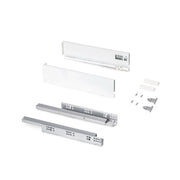 Cassetto esterno Protone 30kg, guide di estrazione totale con una chiusura soft, altezza 93mm, profondità 400mm, Acciaio