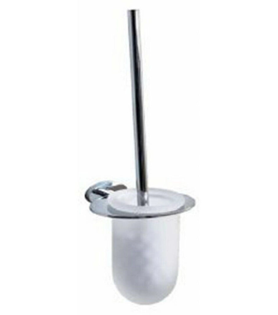 Porta Scopino Bagno Wc Rodi Ottone Cromato E Vetro Bizzotto - Bizzotto