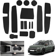 Accessori per Dacia Jogger 2022-2024 2025, mattonelle antislip in gomma per Jogger Hybrid/Extreme 2024, mattonelle per console centrale, mattonelle per portellone, accessori per Dacia Jogger (nero)