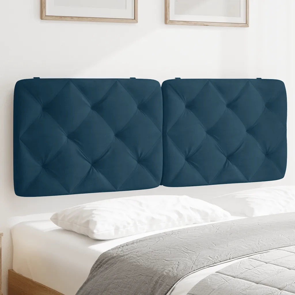 Cuscino Testiera Blu 120 cm in Velluto CFW8710158