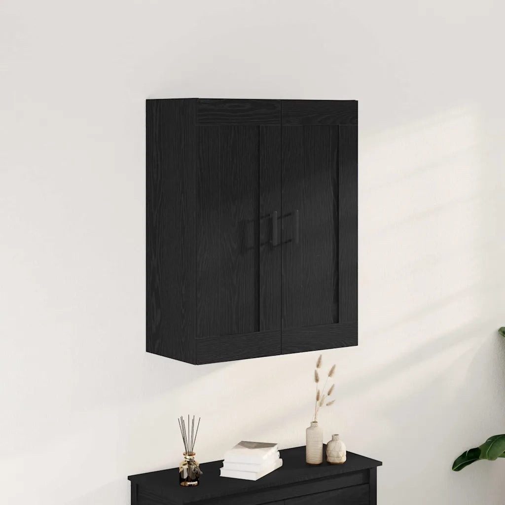 Armadietto a Muro | Mobile a muro Rovere Nero 69,5 x 34 x 90 cm Legno multistrato